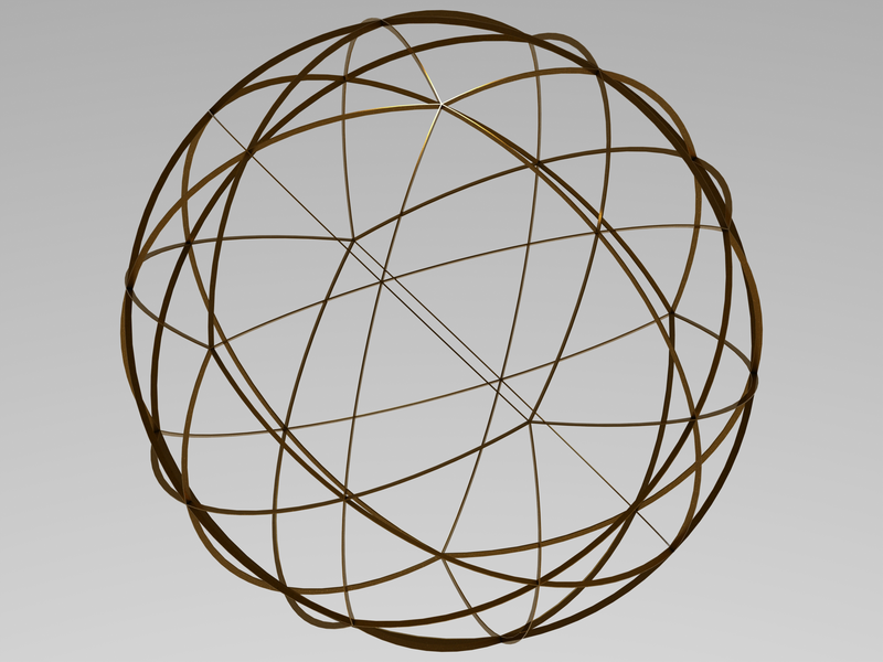 Wireframe Shape Spherical Pentakis Dodecahedron
