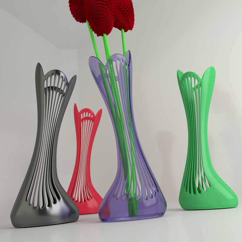 Vase design deco inclined