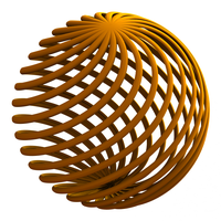 Wireframe Shape Geometric Twisted Sphere - Thumbnail 1