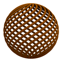 Wireframe Shape Geometric Twisted Sphere - Thumbnail 2