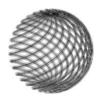 Wireframe Shape Geometric Twisted Sphere - Thumbnail 5