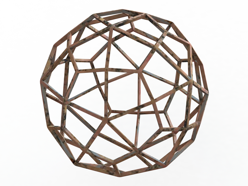 Wireframe Shape Deltoidal Hexecontahedron
