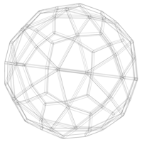 Wireframe Shape Deltoidal Hexecontahedron - Thumbnail 3