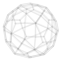 Wireframe Shape Deltoidal Hexecontahedron - Thumbnail 4