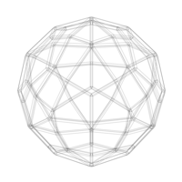 Wireframe Shape Deltoidal Hexecontahedron - Thumbnail 7