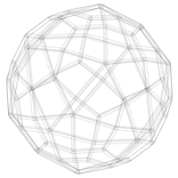 Wireframe Shape Deltoidal Hexecontahedron - Thumbnail 9