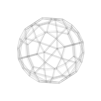 Wireframe Shape Deltoidal Hexecontahedron - Thumbnail 11