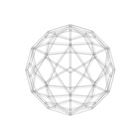 Wireframe Shape Deltoidal Hexecontahedron - Thumbnail 12