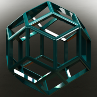 Small Wireframe Shape Rhombic Triacontahedron 3D Printing 544826