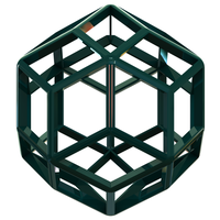Wireframe Shape Rhombic Triacontahedron - Thumbnail 2