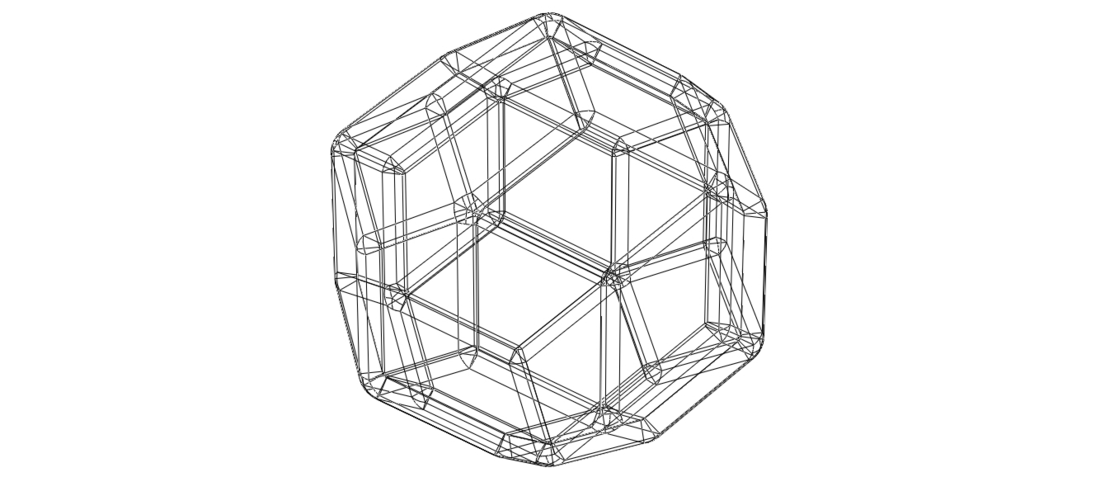 Wireframe Shape Rhombic Triacontahedron 3D Print 544828