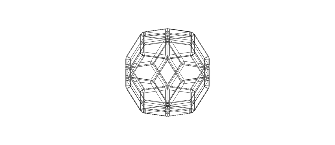 Wireframe Shape Rhombic Triacontahedron 3D Print 544832