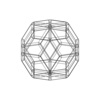 Wireframe Shape Rhombic Triacontahedron - Thumbnail 7