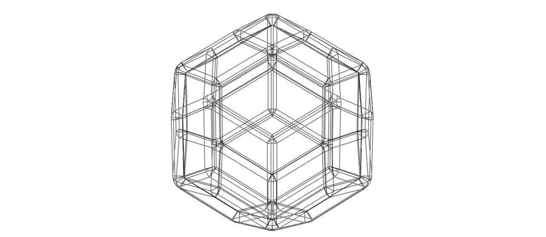 Wireframe Shape Rhombic Triacontahedron 3D Print 544833