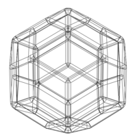 Wireframe Shape Rhombic Triacontahedron - Thumbnail 8