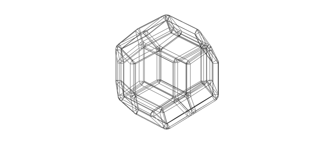 Wireframe Shape Rhombic Triacontahedron 3D Print 544835