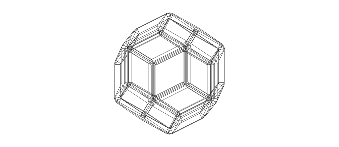 Wireframe Shape Rhombic Triacontahedron 3D Print 544836