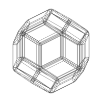 Wireframe Shape Rhombic Triacontahedron - Thumbnail 11