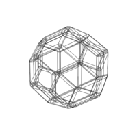 Wireframe Shape Rhombic Triacontahedron - Thumbnail 12