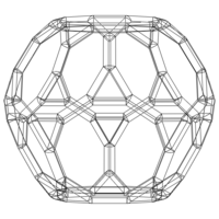 Wireframe Shape Truncated Dodecahedron - Thumbnail 8