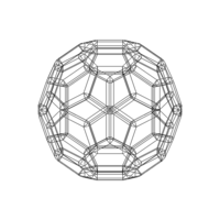 Wireframe Shape Truncated Icosahedron - Thumbnail 7