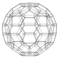 Wireframe Shape Truncated Icosahedron - Thumbnail 8