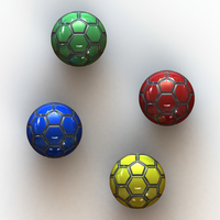 Coloured Plastic Football Ball 20 cm - Thumbnail 2