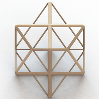 Wireframe Shape First Stellation of The Rhombic Dodecahedron - Thumbnail 2