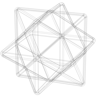 Wireframe Shape First Stellation of The Rhombic Dodecahedron - Thumbnail 3