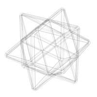 Wireframe Shape First Stellation of The Rhombic Dodecahedron - Thumbnail 5