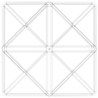 Wireframe Shape First Stellation of The Rhombic Dodecahedron - Thumbnail 6