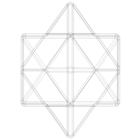 Wireframe Shape First Stellation of The Rhombic Dodecahedron - Thumbnail 7