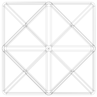 Wireframe Shape First Stellation of The Rhombic Dodecahedron - Thumbnail 10