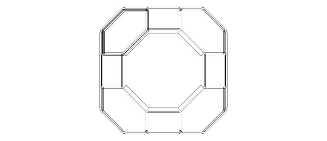 Wireframe Great Rhombicuboctahedron 3D Print 544916