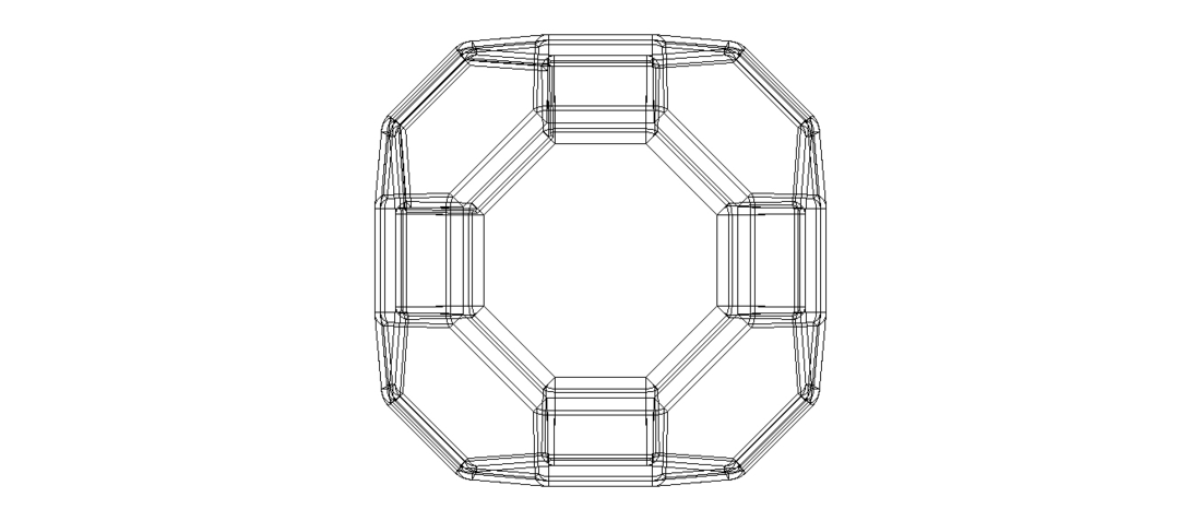 Wireframe Great Rhombicuboctahedron 3D Print 544918