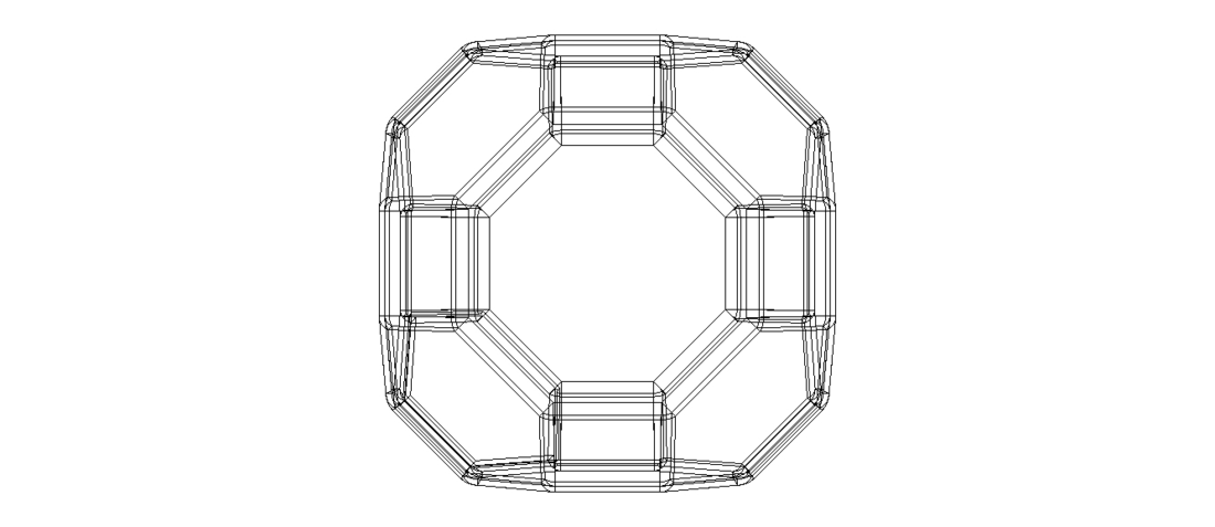 Wireframe Great Rhombicuboctahedron 3D Print 544920