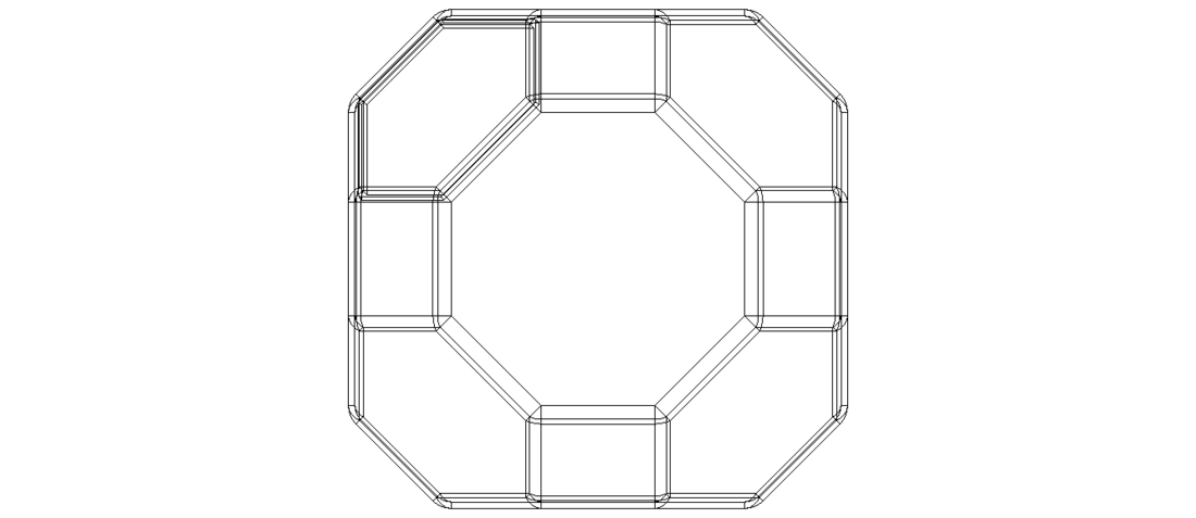 Wireframe Great Rhombicuboctahedron 3D Print 544922