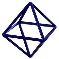 Wireframe Shape Octahedron - Thumbnail 1