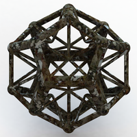Wireframe Shape Excavated Dodecahedron - Thumbnail 2
