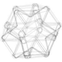 Wireframe Shape Excavated Dodecahedron - Thumbnail 4