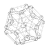 Wireframe Shape Excavated Dodecahedron - Thumbnail 5