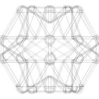 Wireframe Shape Excavated Dodecahedron - Thumbnail 6