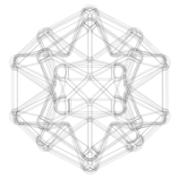 Wireframe Shape Excavated Dodecahedron - Thumbnail 7