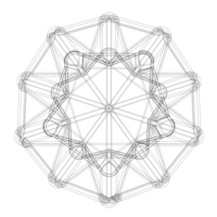 Wireframe Shape Excavated Dodecahedron - Thumbnail 8