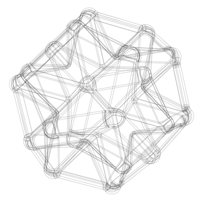 Wireframe Shape Excavated Dodecahedron - Thumbnail 9