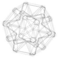 Wireframe Shape Excavated Dodecahedron - Thumbnail 11
