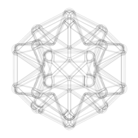 Wireframe Shape Excavated Dodecahedron - Thumbnail 12