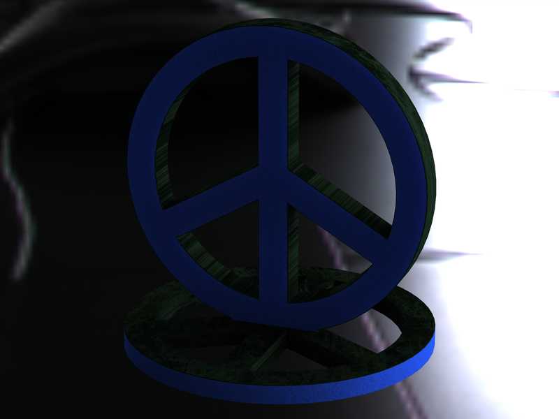 Plastic Peace Symbols Stand
