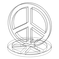 Plastic Peace Symbols Stand - Thumbnail 3