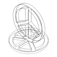 Plastic Peace Symbols Stand - Thumbnail 4